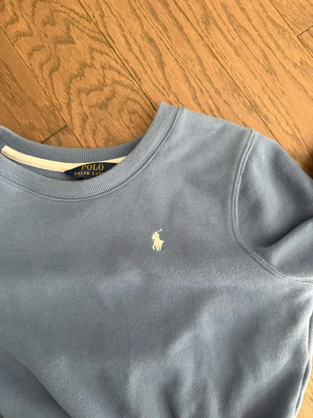 Girls polo Ralph Lauren sweater dress sz large 12-14 blue fleece preppy